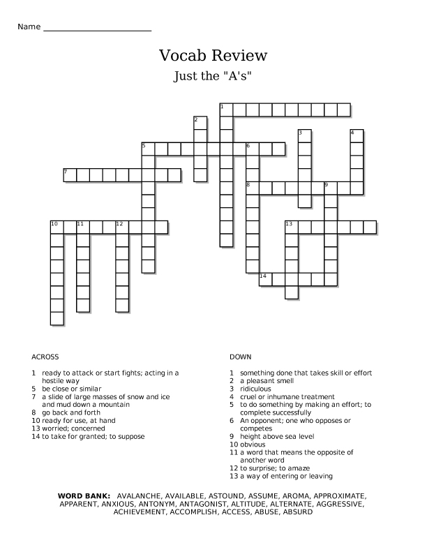presidents day crossword puzzle